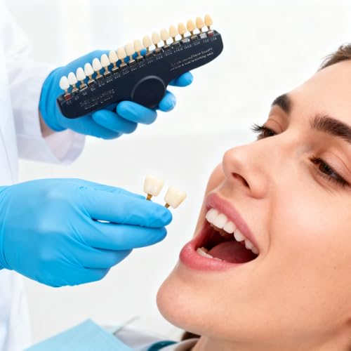 Teeth Whitening Shade Guide - 20 Shades Eco-Friendly ABS Plastic, Lightweight & Durable Tooth Color Book for Dentists, Labs, Veneers, Crowns