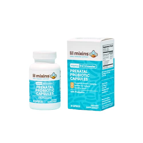 Lil Mixins Early Allergen Prenatal Probiotics Supplement for Women & Baby | Allergy Prevention Starts Before Birth, Immune Support & Feminine Health, L Rhamnosus & Acidophilus, 1-Month Supply