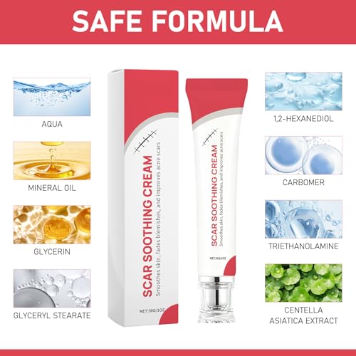 Scar Soothing Cream & Smoothing Cream for Scars,Improve scars （2 PCS）