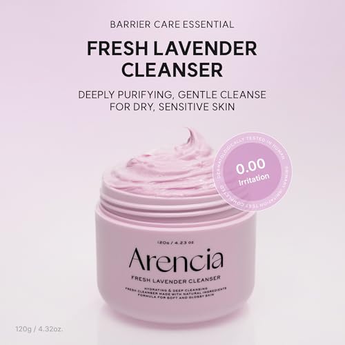 ARENCIA Fresh Lavender Rice Mochi Face Cleanser, Pore Care, Daily Deep Cleansing for Clean & Refreshed Skin, 120 g (4.23 oz) 4.23 Ounce (Pack of 1)