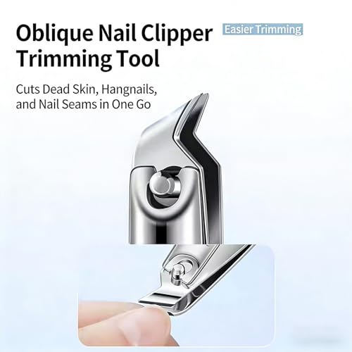 Nail Clippers Set, 8-in-1 Nail Clipper Set in Mini Travel Case, Ultra-Sharp Stainless Steel Manicure & Pedicure Kit, Portable Grooming Tools for Men, Women, Car Console & Gifts, Blue