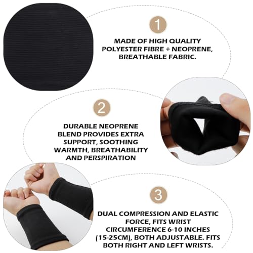 Hand Sleeve, 2 Pcs Elastin Wrist Sleeve, Compression Wrist Sleeve, Unisex Wrist Sleeve for Arthritis, Sports