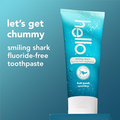 hello Variety (Unicorn, Strawberry, Dragon) Kids Toothpaste Bundle with Smiling Shark Fluoride Free Fruit Punch Toothpaste, 4.2 Ounce