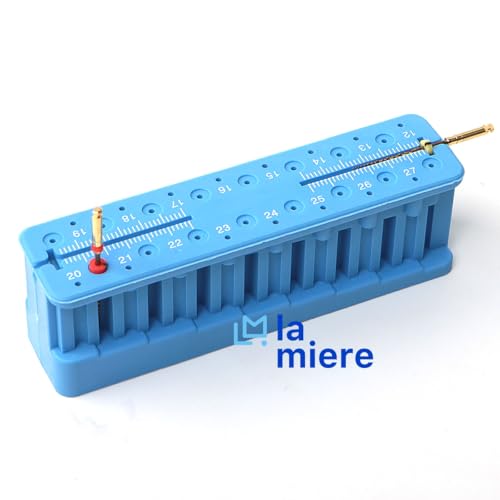 LA MIERE Dental Endodontic Measuring Tools File Holder, Autoclaveable Endo Files Block Measuring Instrument Ruler A-Upside Measure