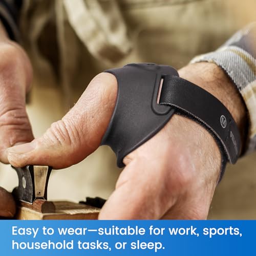 Velpeau Flexible CMC Thumb Brace for Osteoarthritis, Tendonitis, Left S Black,Left Hand Small