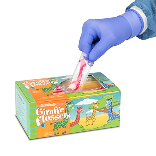 Practicon SmileGoods Giraffe Flossers, Individually Wrapped, Box of 200