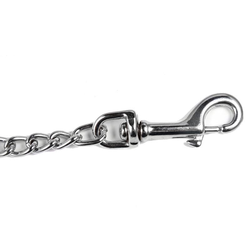 SGODA Metal Chain Heavy Duty Dog Leash, Chew Proof Dog Leash with Soft Handle for Large & Medium Size Pets Walking(4 ft. x 3.0 mm Black) 4 ft. x 3.0 mm - BeesActive Australia