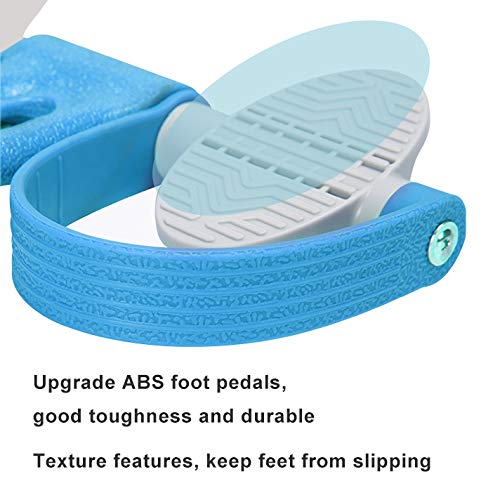 Pedal Resistance Bands with Handles Exercise Bands Multifunction Tension Rope Fitness for Working Out Arm Abs Legs Stretch Bands Blue - BeesActive Australia