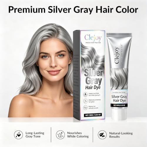 Silver Hair Dye – 2-in-1 Color & Conditioner for Light Hair Grey 2 pack