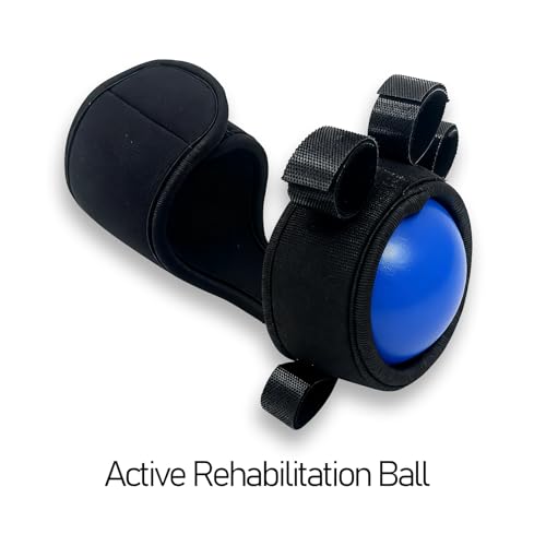 Anti Spasticity Hand Splint with Training Ball - Strap With Adjustable Finger Size,Orthosis Brace for Stroke Recovery, Spasm & Hemiplegia Rehabilitation for Adults - Hand Therapy Equipment for Functional Impairment 2