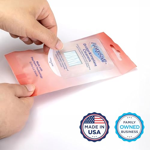 Dental Floss for Bridges and Dental Implants, 5 Packs - Floss Threaders for Bridges and Implants with Extra-Thick Proxy Brush for Optimal Oral Hygiene - Bridge and Implant Cleaners by ProxySoft 1 Count (Pack of 150)