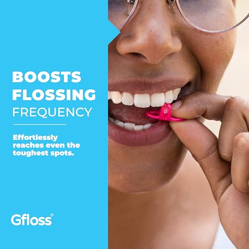 Gfloss Hands-Free Dental Floss - 120 Count (Pack of 3) + Light Travel Case - Easy to Use, Discreet Flossers for Adults | Travel Floss | Thin Soft Floss | PFAS-Free | Unwaxed 120 Count ( pack of 3)