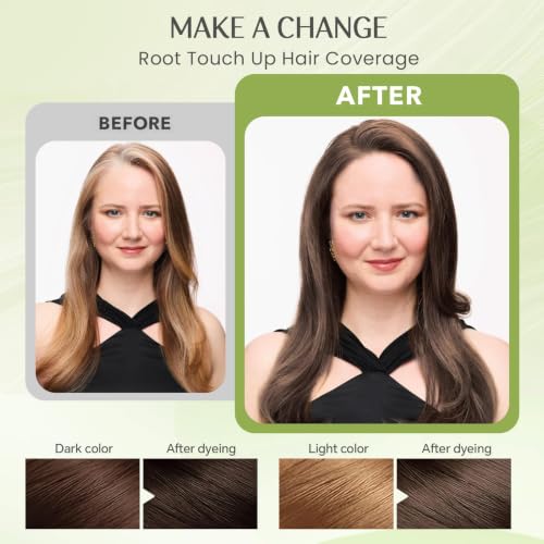 Dark Brown Hair Dye Shampoo for Women & Men, 100% Gray Coverage in 20 Mins Dark Brown