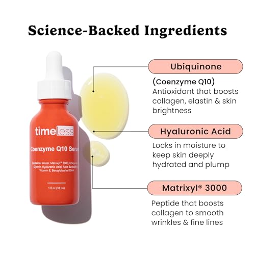 Timeless Coenzyme Q10 Antioxidant Serum, Collagen Support, 1 fl oz 1 Fl Oz (Pack of 1)