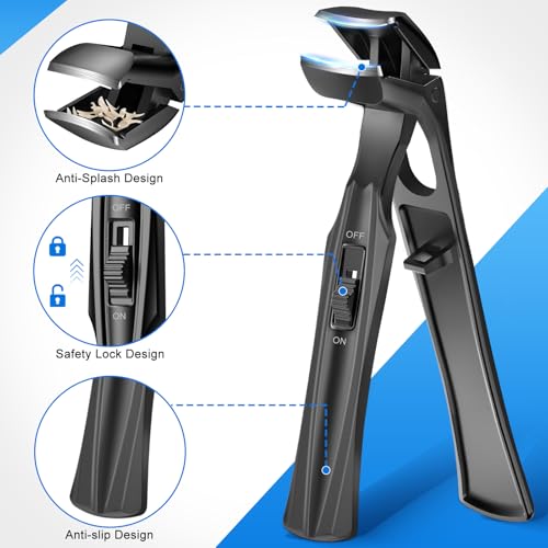 Long Handle Ingrown Toenail Clippers for Seniors Thick Toenails, 2026 Angled Large Toe Nail Clippers for Thick Nails with Wide Opening, Heavy Duty Large Nail Clippers for Men Women Adults with Catcher