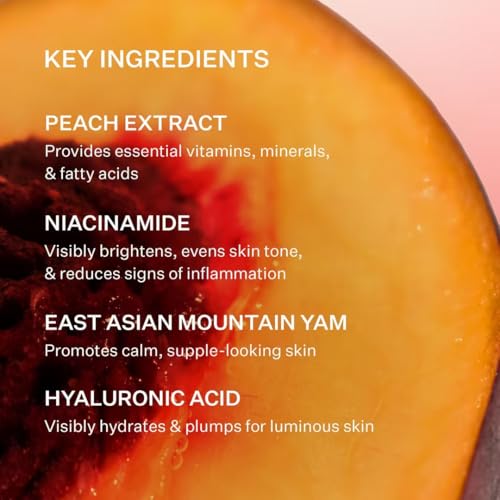 Peach & Lily - Glass Skin Refining Serum for Face (1.35 ounces) - Hyaluronic Acid Niacinamide Serum - Sensitive Skin - Vitamin B3, Peach & Yam, Peptides - Self Care, Vegan, Cruelty Free, Korean Beauty