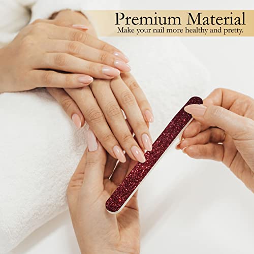 P2P Nails Glitter Colorful Nail File Strips - Manicure and Pedicure Nail Buffers - Double Sided Filers for Shaping and Smoothing Toenails and Fingernails (Regular, 20) Regular