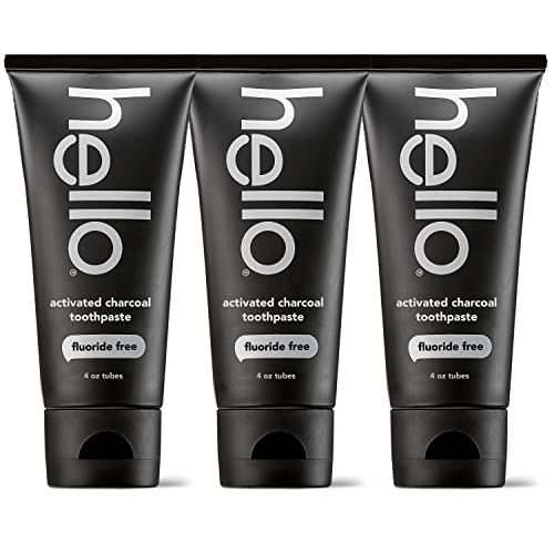 Hello Activated Charcoal Toothpaste 3 Pack and Hello Deodorant Variety Pack with Sweet Coconut, Fresh Citrus, White Sage Eucalyptus, 3 Pack