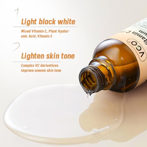 VGO Vitamin C Serum for Face, Vit C Anti Aging Serum with Hyaluronic Acid & Vitamina E, Deep Hydration Facial Care for All Skin Types, 2.02oz / 60ml 2.02 Fl Oz (Pack of 1)