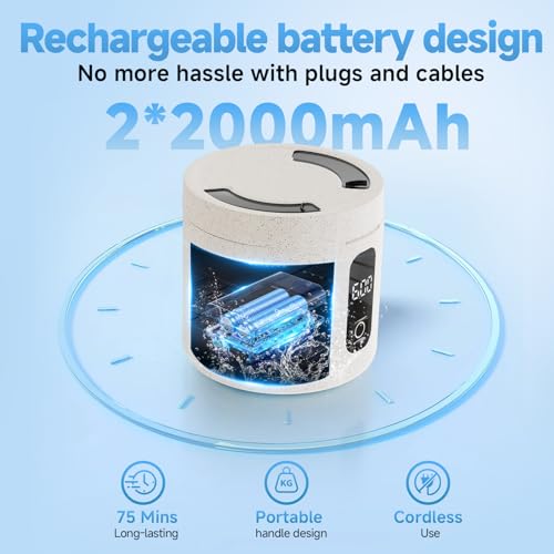 Ultrasonic Retainer Cleaner Machine, 45kHz ultrasonic Cleaner for Denture/Jewelry/Toothbrush with 4 Cleaning Modes, Digital Timer, 200ML Mouth Guard Cleaner for Aligner Beige