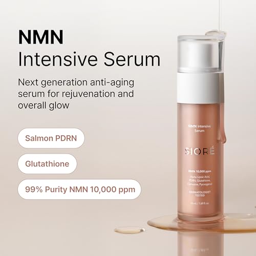 Siore NMN Intensive Serum | Plumping, Firming and Glow Face Serum with 99% Purity NMN 10,000ppm, Salmon DNA PDRN and Pycnogenol | Korean Pharmacy Anti-Aging Skin Care