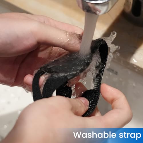 Velpeau Replaceable Strap for CMC Thumb Brace, Semi-Elastic Webbing Strap, Non-slip, Soft and Skin Friendly, Latex Free, Without Limiting Hand Function, Fits Both Hands (Black, Medium)