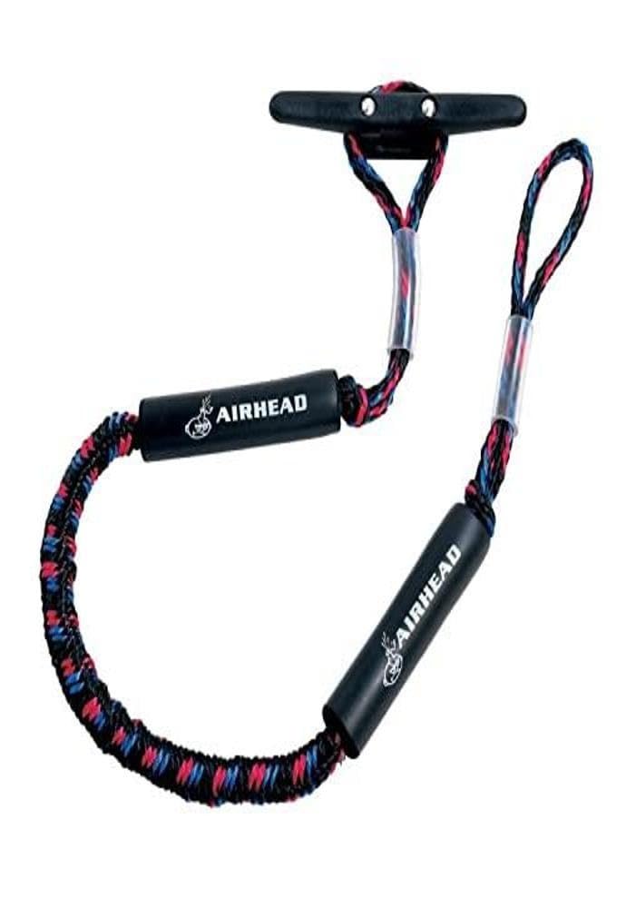 AIRHEAD AHDL-4 Bungee Dockline 4 Feet, Black/Blue/Red & Extreme Max 3006.6634 PWC 7' Dock Line with Zinc-Plated Snap Hook - Value 2-Pack - BeesActive Australia