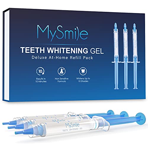 MySmile Non-Sensitive Teeth Whitening Accelerator Light with Teeth Whitening Gel Pen Refill Pack, 3 Non-Sensitive Teeth Whitening Pen, Teeth Whitener Tooth Whitening Gel with for Home, 10 min Fast Res
