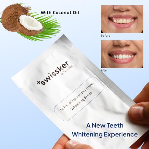 Swissker by Swissklip ShineStrips Teeth Whitening Strips – Whiter Teeth