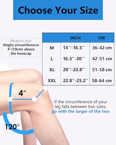 ABYON Knee Brace for Men & Women, Maximum Support with Side Stabilizers & Patella Gel Pads for Knee Pain Support and Fast Recovery, Targets Support for Meniscus Tear, ACL, Arthritis Relief X-Large Black-Gray