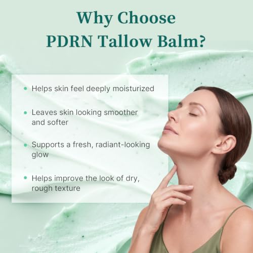 PDRN Beef Tallow Balm for Face, Grass-Fed Whipped Tallow Moisturizer, 4 OZ PDRN 4 Ounce (Pack of 1)