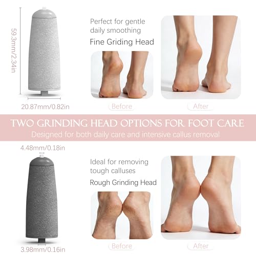 Pedicures Replacement Heads for Flawless Pedi, Electric Foot Callus Removers, Electric Tool Foot File Replacement Roller Head fit Finishing Touch (Upgraded-Thicker and More Durable)