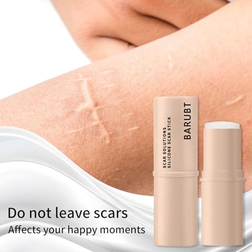 Scar Stick, Scar Solutions Silicone Scar Stick, Thick Solid Velvety Film for Old, Burn Scars, Acne, Stretch Marks, Formula Infused with Asiatica Extracts and Vitamin E for Skin Smoother, Softer