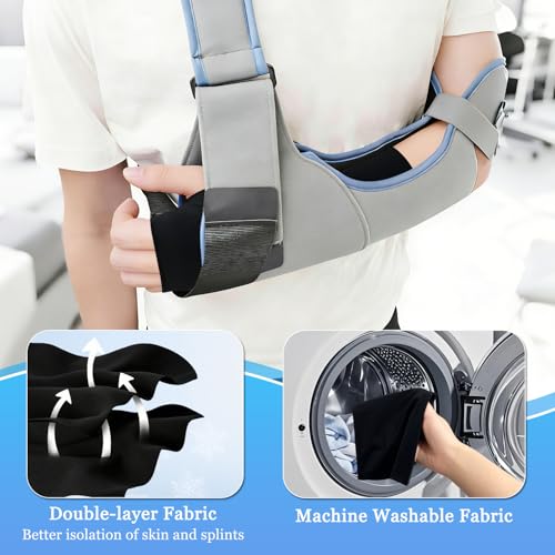 Hand Socks for Splint Under Brace, Wrist Brace Liner, Arm Sleeves Under Cast Wrap for Women & Men,Skin Friendly Protective Cover —— Easy to Wipe, Cool Double-Layer Fabric｜1 Pc (Medium) Medium