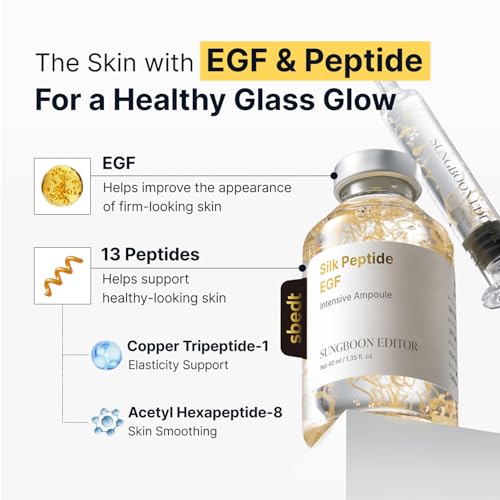 SUNGBOON EDITOR Ultimate Firming Bundle Set for Elasticity Support & Smooth-Looking Skin, EGF Silk Peptide Ampoule & Collagen Serum, Korean Skincare Gift Set
