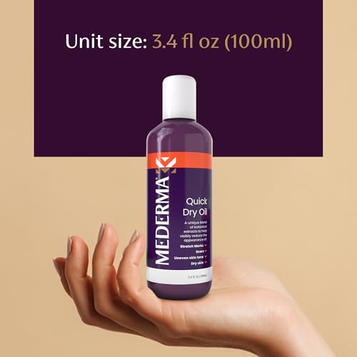 Mederma Quick Dry Oil, Scar and Stretch Mark Treatment, 3.4 Oz 3.4 Fl Oz (Pack of 1)