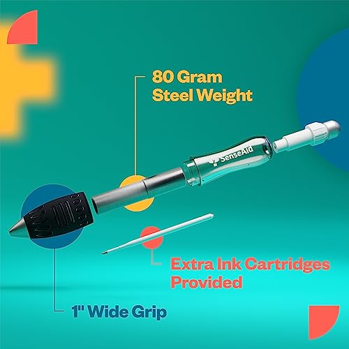 Fat Heavy Weighted Pens (2 Pack) | Large Grip Pens For Arthritis & Tremors