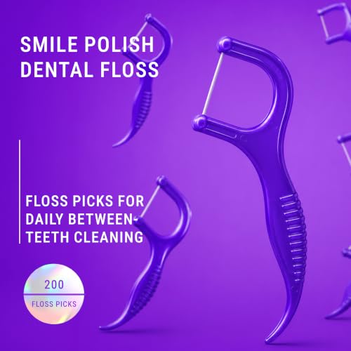 Pearly White V34 Dental Floss Picks, 200 Count, Pack of 4 4-Pack