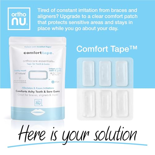 Comfort Tape, Instant Comfort and Relief for Oral Pain Caused by Braces, Aligners, Dentures and Dental Appliances, Up to 2 Hours of Relief for Orthodontic Pain