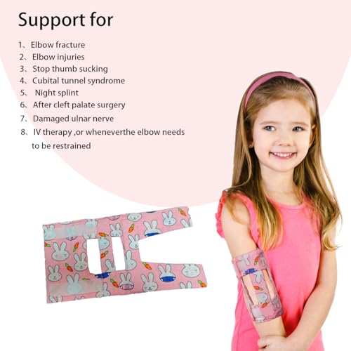 Prevention of face scratching, thumb-sucking habits, pulling on IV lines Child elbow immobilizers, splints and arm restraints, Infant child to prevent hand-to-face habits (Pink, Medium) Pink