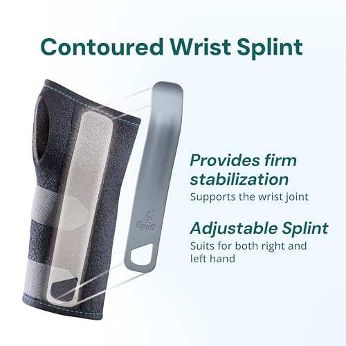 OPPO RH301 Wrist Splint Brace, Black, One Size, 1 Pack