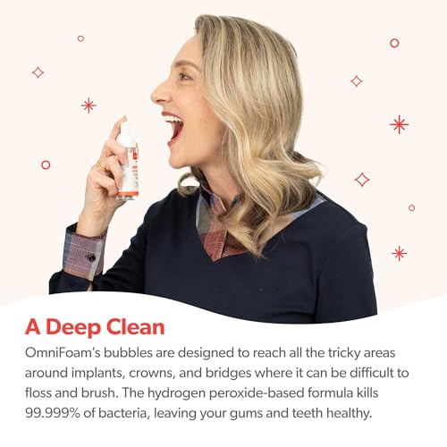 Eversmile OmniFoam Dental Cleaner – Cleaning Foam for Implants, Crowns, and Bridges – Pack of 2, 50ml Bottle 1.69 Fl Oz ( Pack of 2)