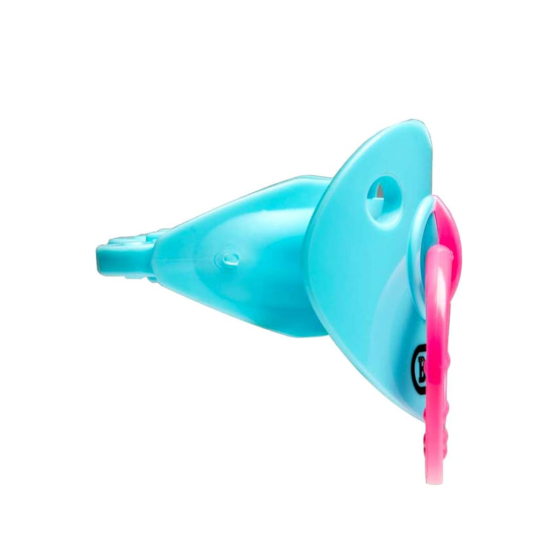 Battle Sports Binky Oxygen Football Mouthguard - Detachable Strap, Maximum Breathability, Works with Braces & No Boiling Required One Size Chrome Pink - BeesActive Australia