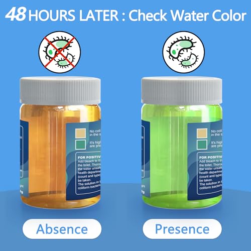 Coliform Bacteria Water Test Kit: 12-Pack Water Bacteria Test Kit Easy At-Home Well Water, Tap, Pool, Spring, Pond, Lake Drinking Water Quality Test 12 Tests