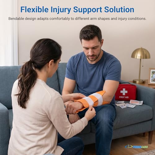 Primacare IS-5236 36", 3-Pack, Padded Aluminum Splint for Hands, Legs, Fractured Limbs, Nose, Ankle or Braces, Universal Waterproof Medical Tactical Splints for First Aid and Emergency Support, Orange