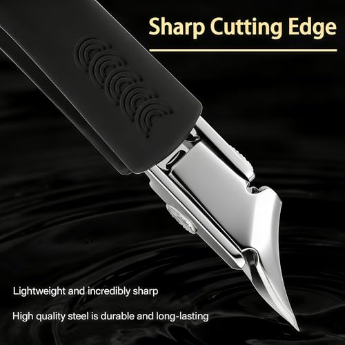 Toenail Clippers for Thick Toenails,Nail Clippers for Men and Seniors,Slant Curved Blade Toe Nail Clippers for Thick Nails for Seniors
