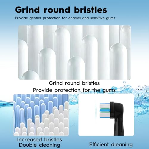 10PCS Replacement Heads Compatible with Oral B iO 3 4 5 6 7 8 9 10 Series Electric Toothbrush,Toothbrush Heads Compatible with Braun Oral B iO Replacement Heads with Medium Bristles,Black Black 10 Count (Pack of 1)