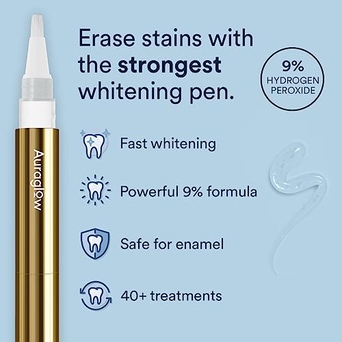 Auraglow 35% Teeth Whitening Gel & Extra Strength Whitening Pen