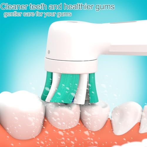 Replacement Heads Compatible with Oral B iO Electric Toothbrush, Soft Toothbrush Heads Fit for Oral-B iO 2/3/4/5/6/7/8/9/10 Series with Covers, White+Black 8pcs 8 Count (Pack of 1)