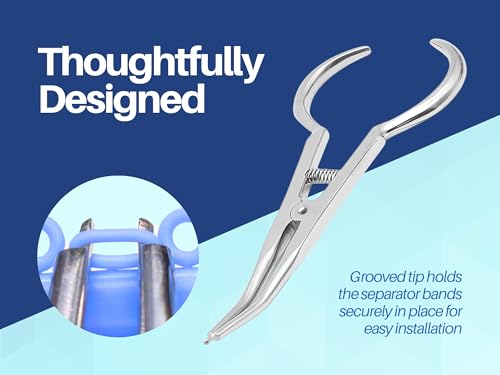 Bundle of Dental Orthodontic Separator Placing Pliers & 3pcs Bite Stick Molar Band Seater Pusher with Serrated Tip Autoclavable by Artman Instruments